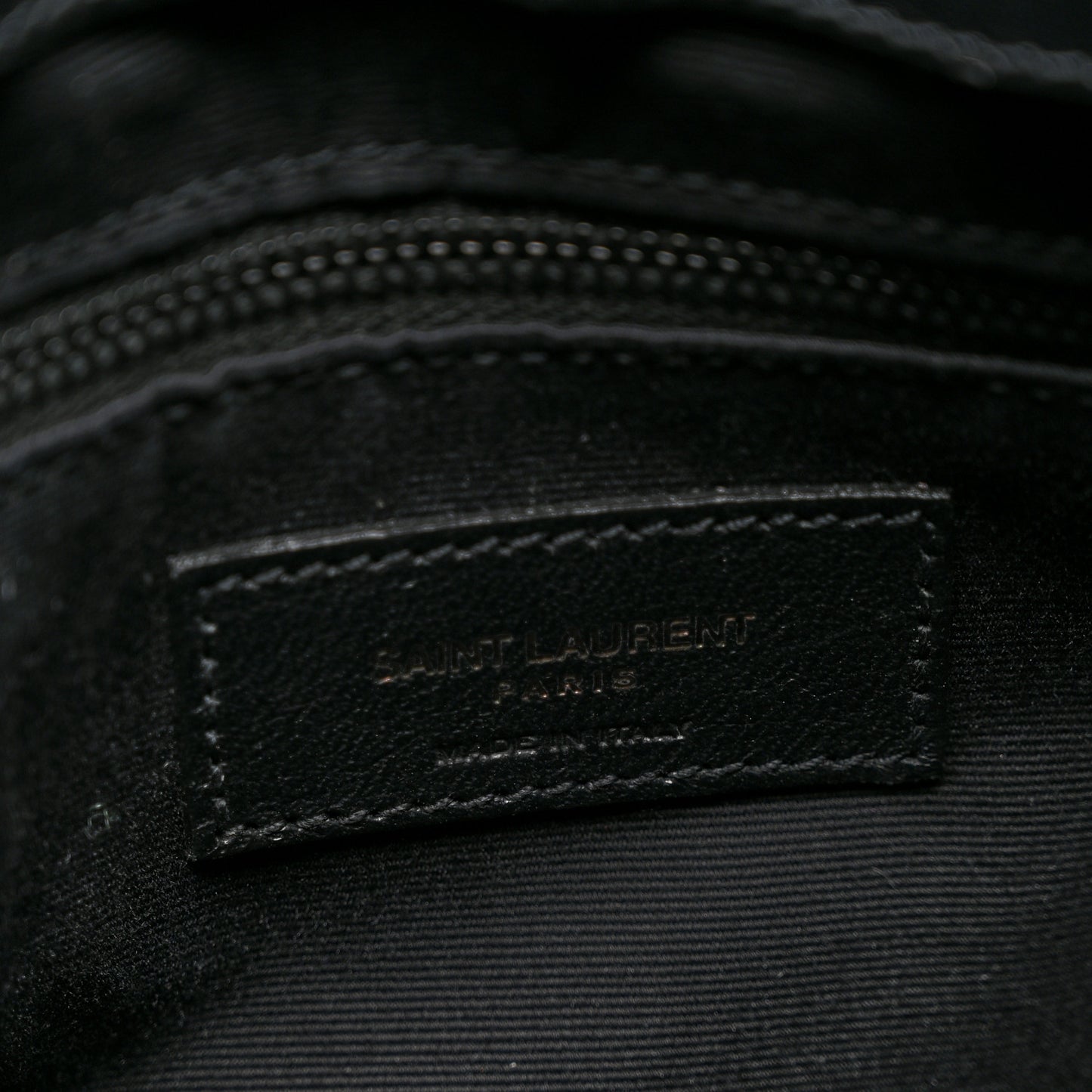 Calfskin Y Quilted Monogram Monochrome Medium Loulou Chain Satchel Black
