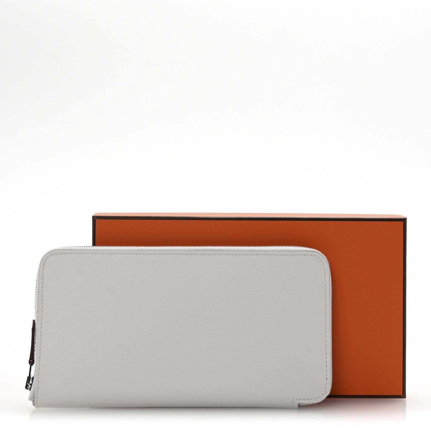Evercolor Barenia Silk'In Wallet New White Capucine Bleu Zephyr