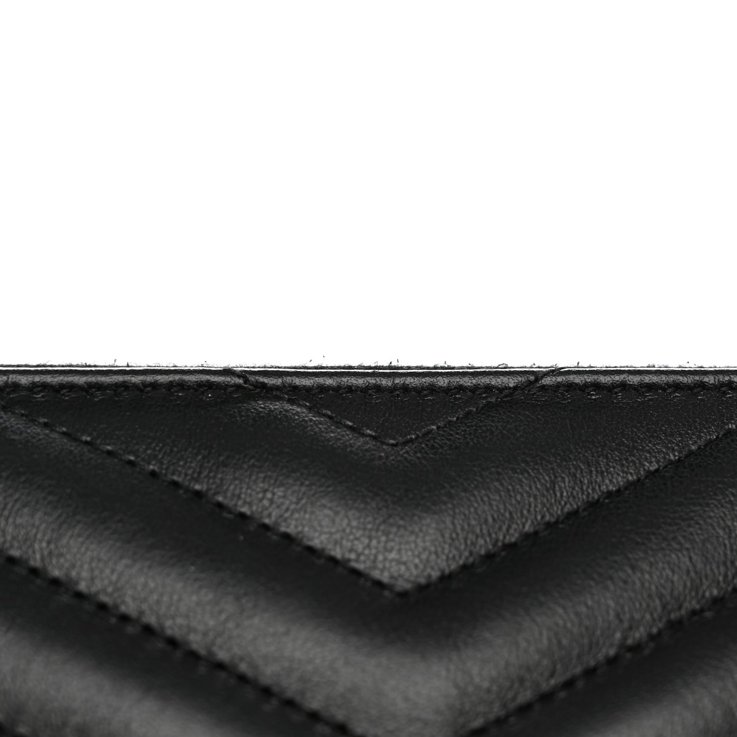 Calfskin Matelasse Chevron Monogram A5 Wristlet Black
