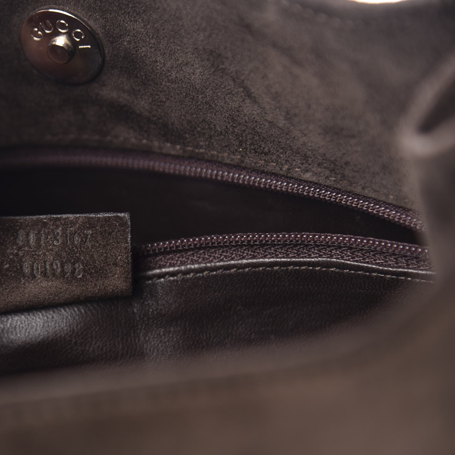 Gucci Suede Shoulder Bag Brown 7 of 10