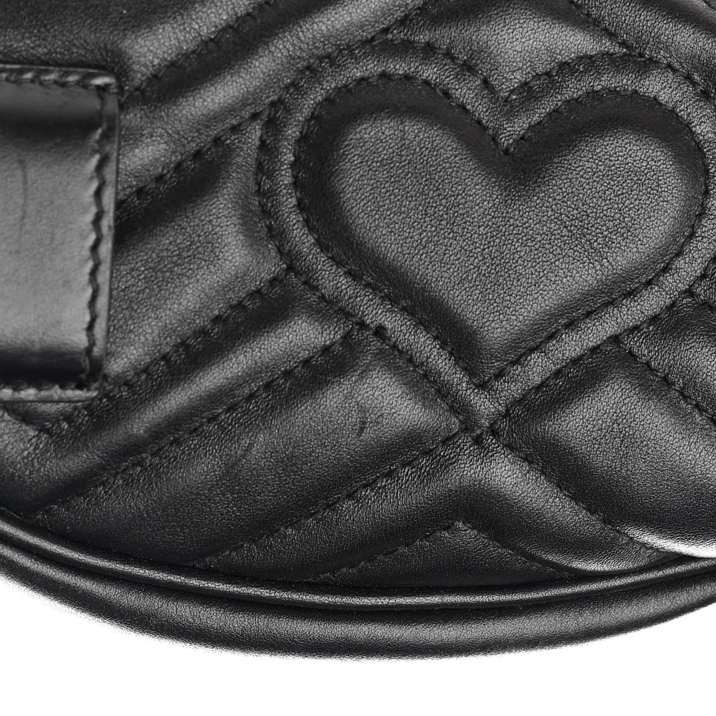 Calfskin Matelasse GG Marmont Belt Bag 85 34 Black