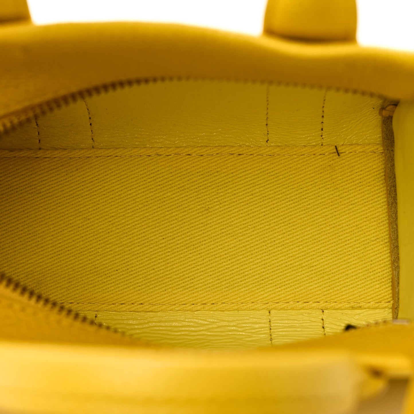Grained Calfskin Mini The Tote Bag Yellow