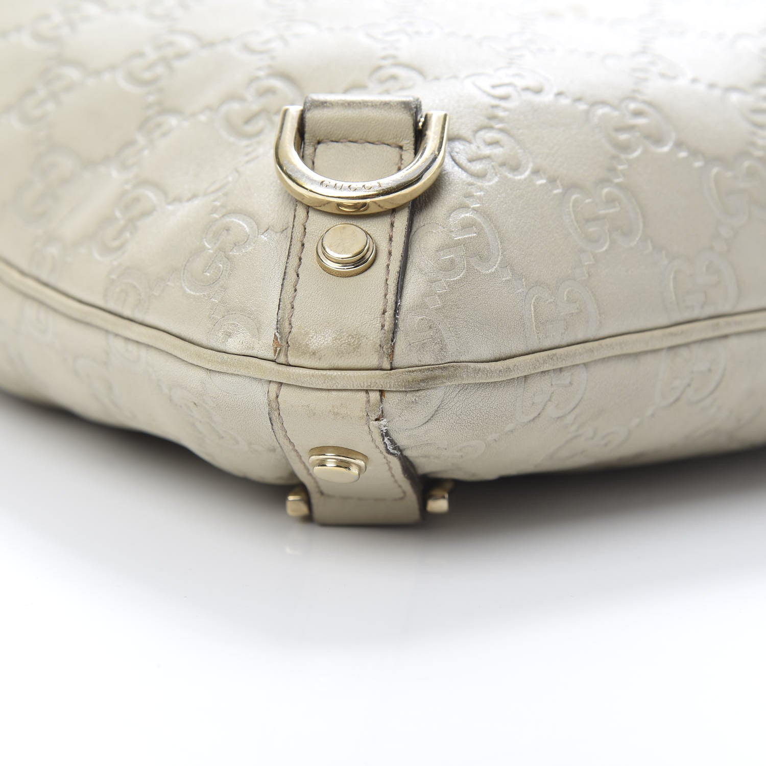 Gucci Guccissima Abbey Messenger Bag Off White 13 of 14