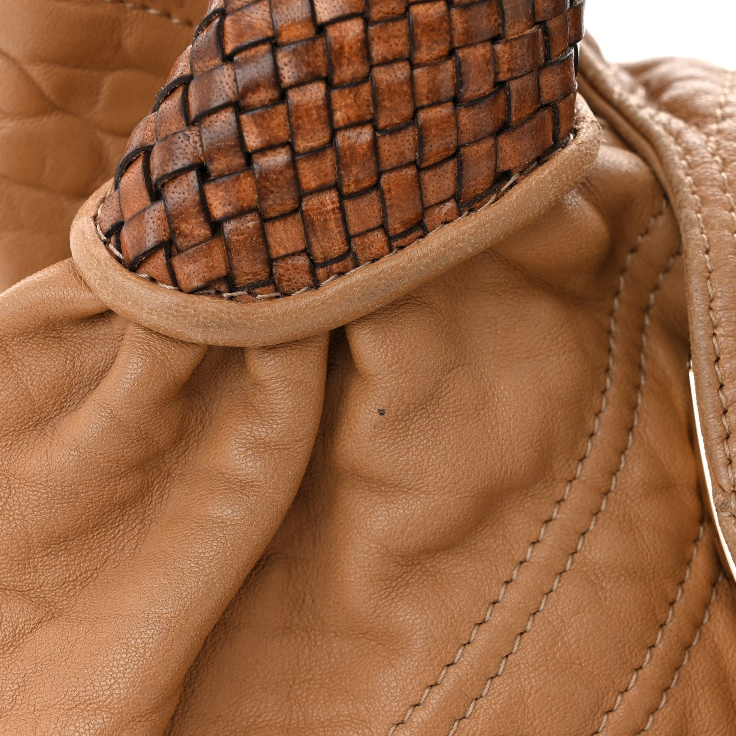 Fendi Nappa Pleated Nuvolata Spy Bone 12 of 16