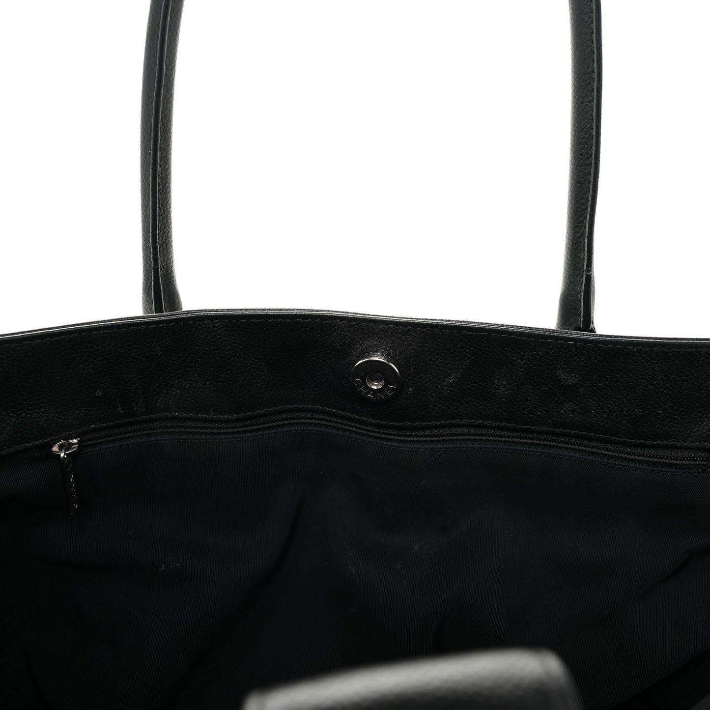 Calfskin Cerf Executive Shopper Tote Black