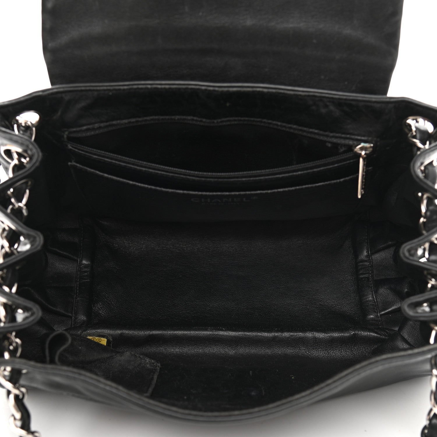 Chanel Calfskin Diagonal Ligne Flap Black 4 of 16