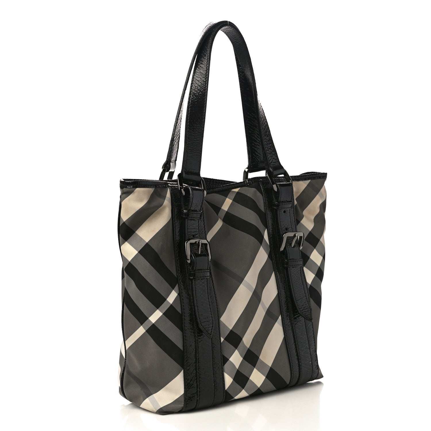 Burberry Nylon Beat Check Small Victoria Tote Black 3 of 11