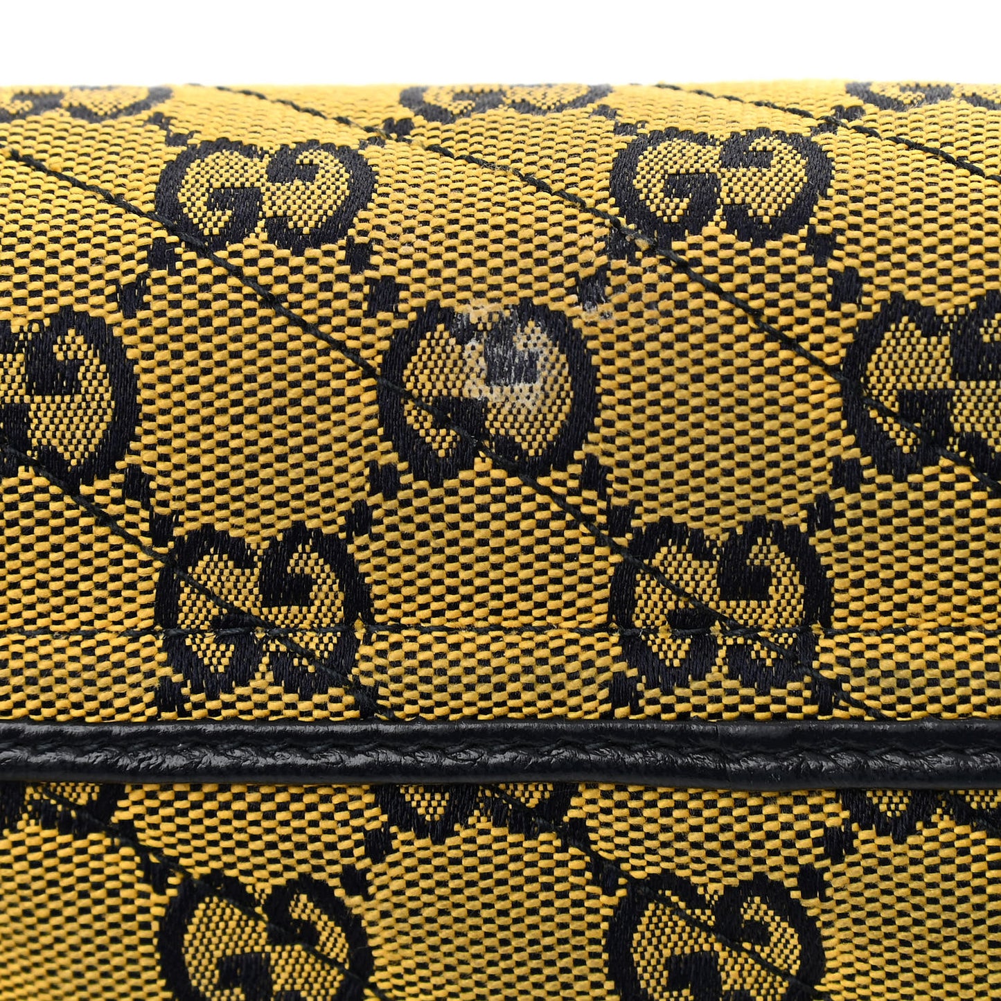 Monogram Multicolor Matelasse Diagonal Super Mini GG Marmont Shoulder Bag Yellow Blue