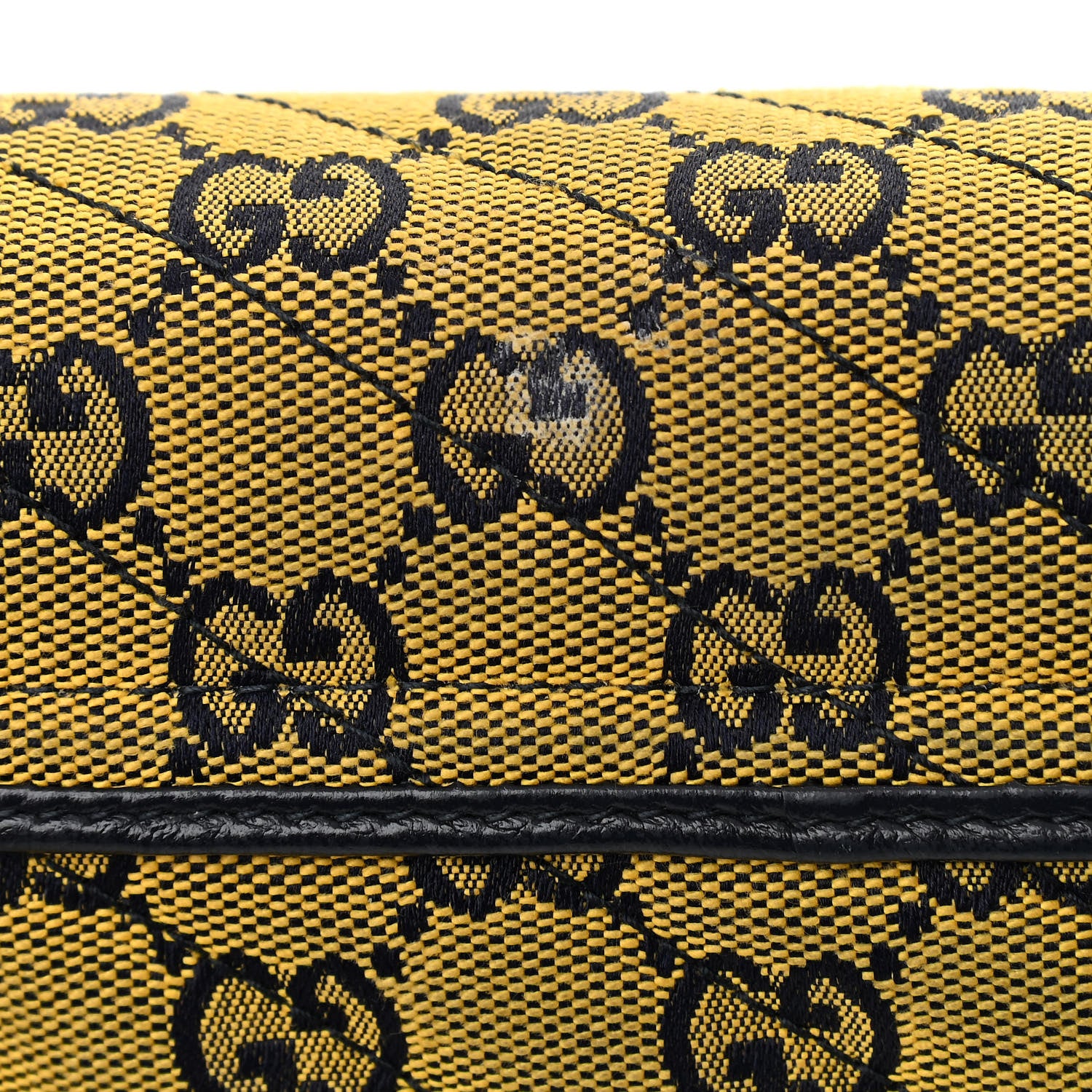 Gucci Monogram Multicolor Matelasse Diagonal Super Mini GG Marmont Shoulder Bag Yellow Blue 11 of 11