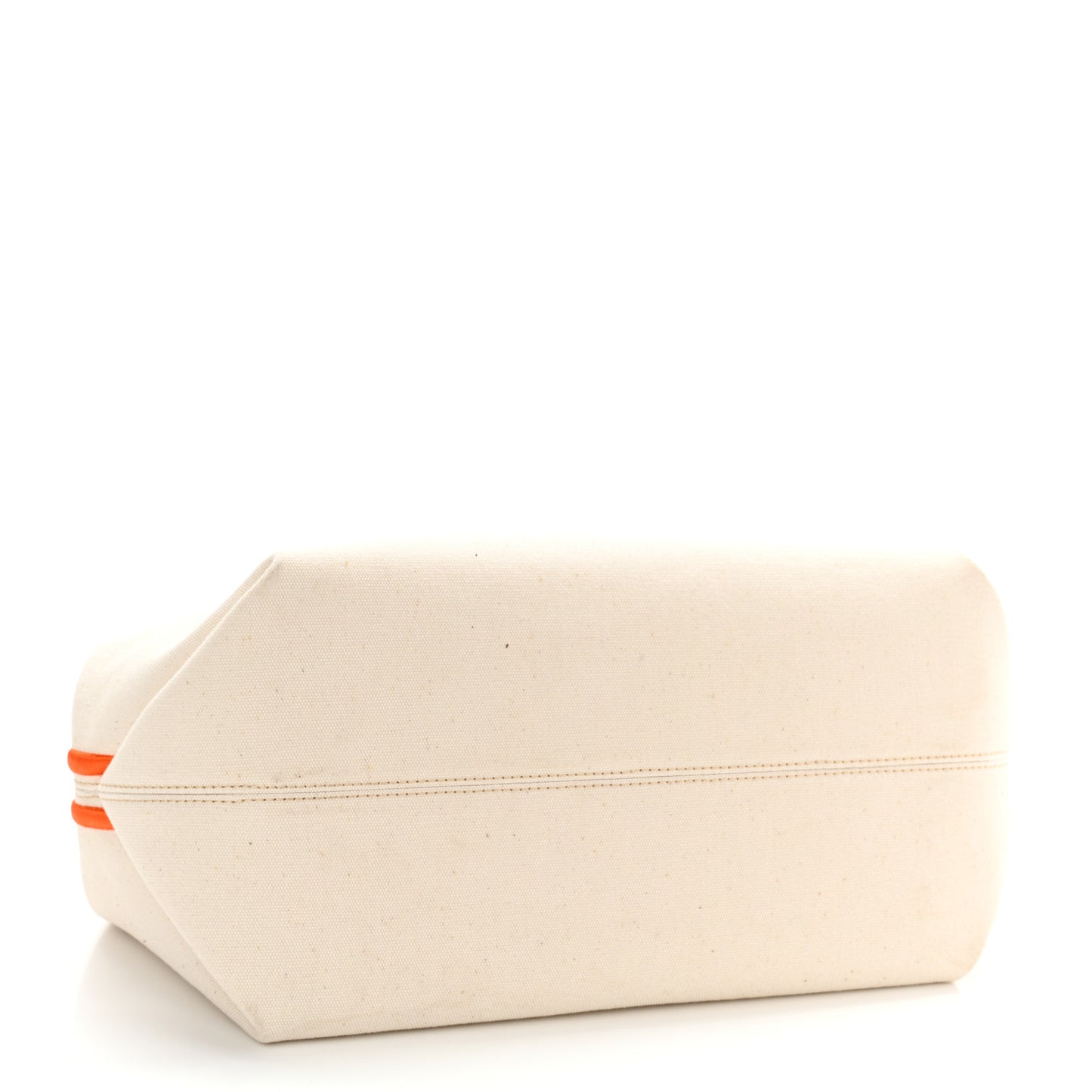 Calfskin Canvas Small Tote Ecru Oak