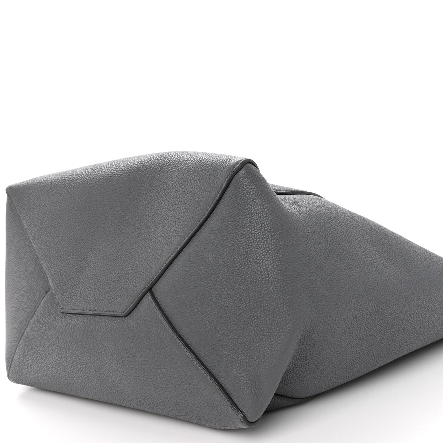 Soft Grained Calfskin Small Belt Cabas Phantom Medium Grey