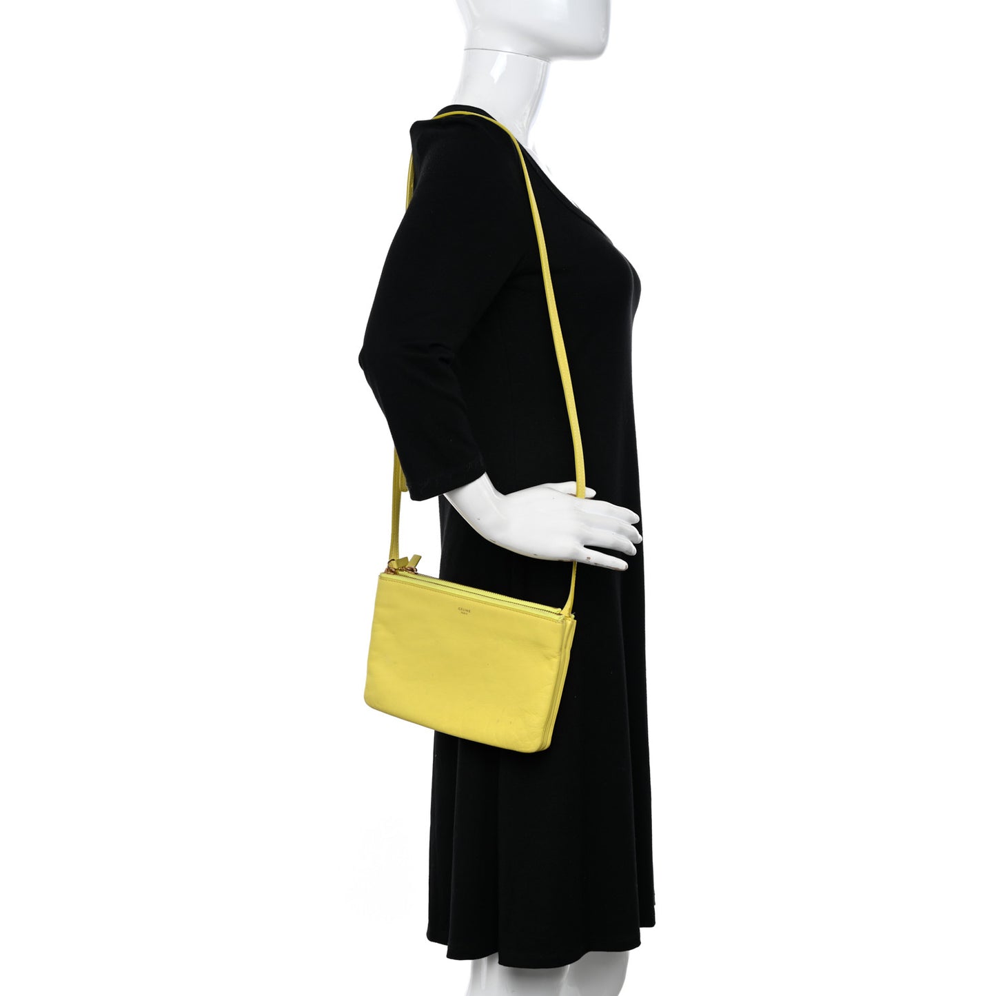 Lambskin Small Trio Crossbody Bag Citron
