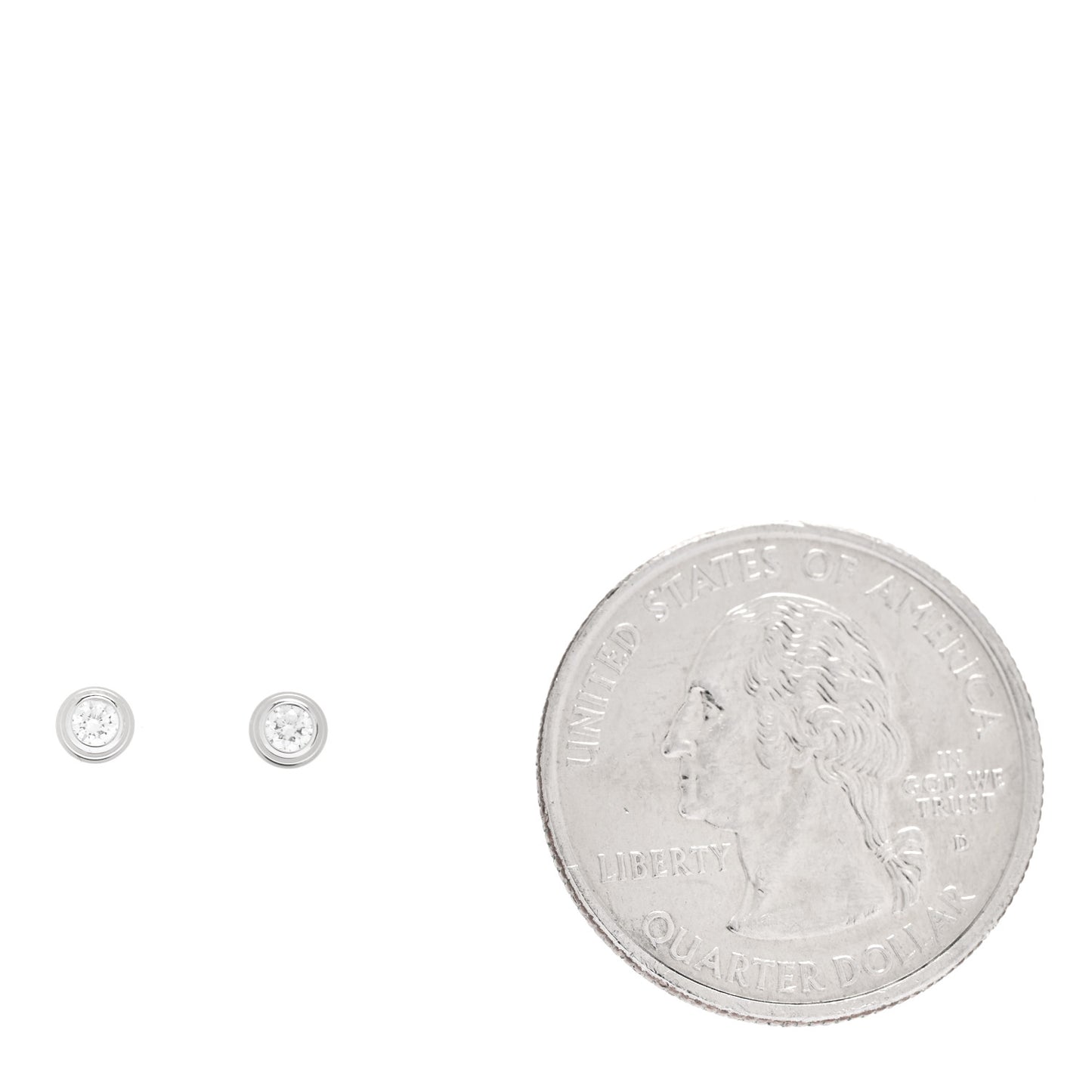 18K White Gold Diamond XS D'Amour Earrings