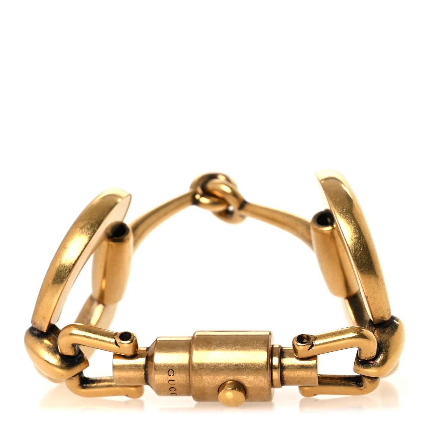 Brass Horsebit Bracelet S Aged Gold