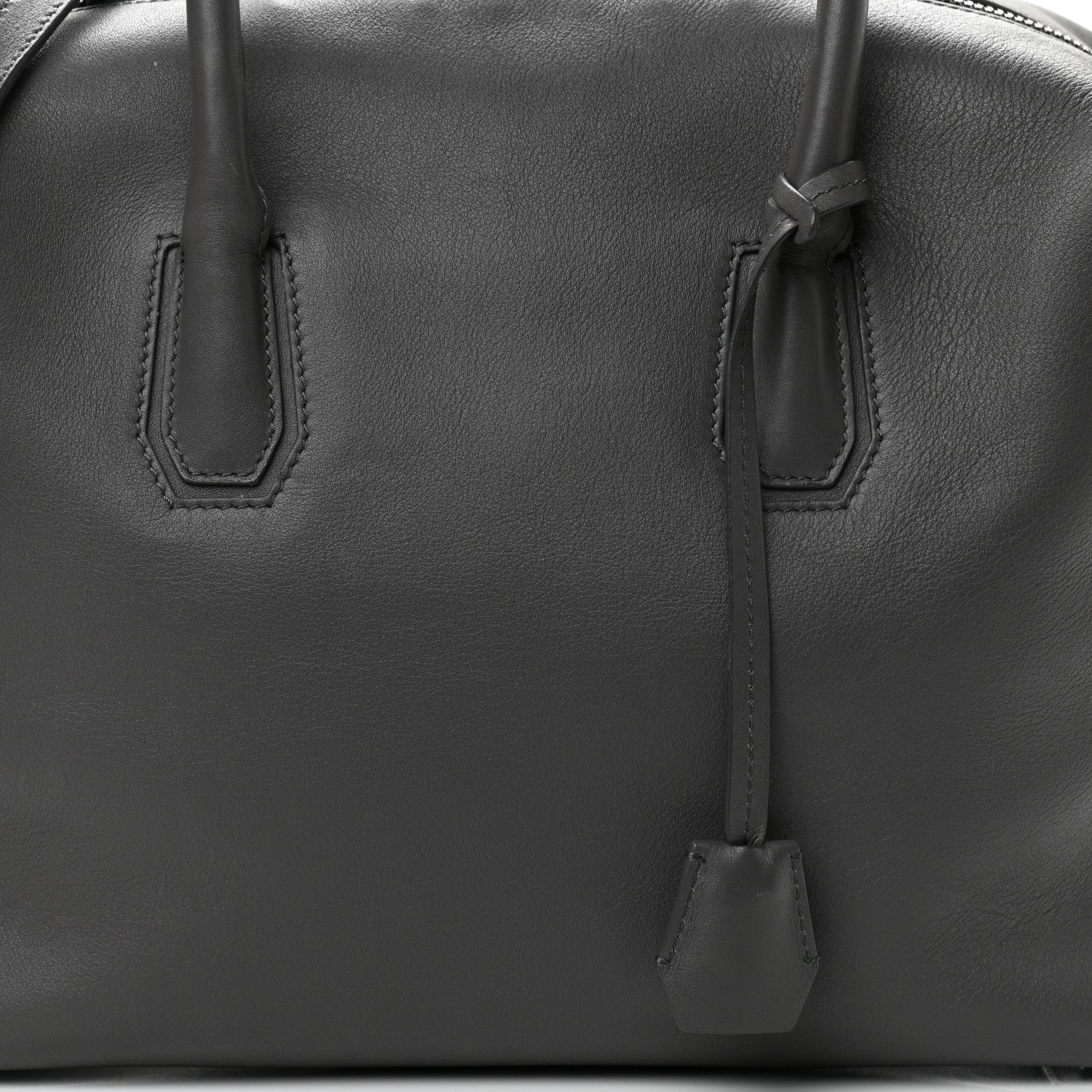 MCM Calfskin Boston Bag Grey 7 of 15