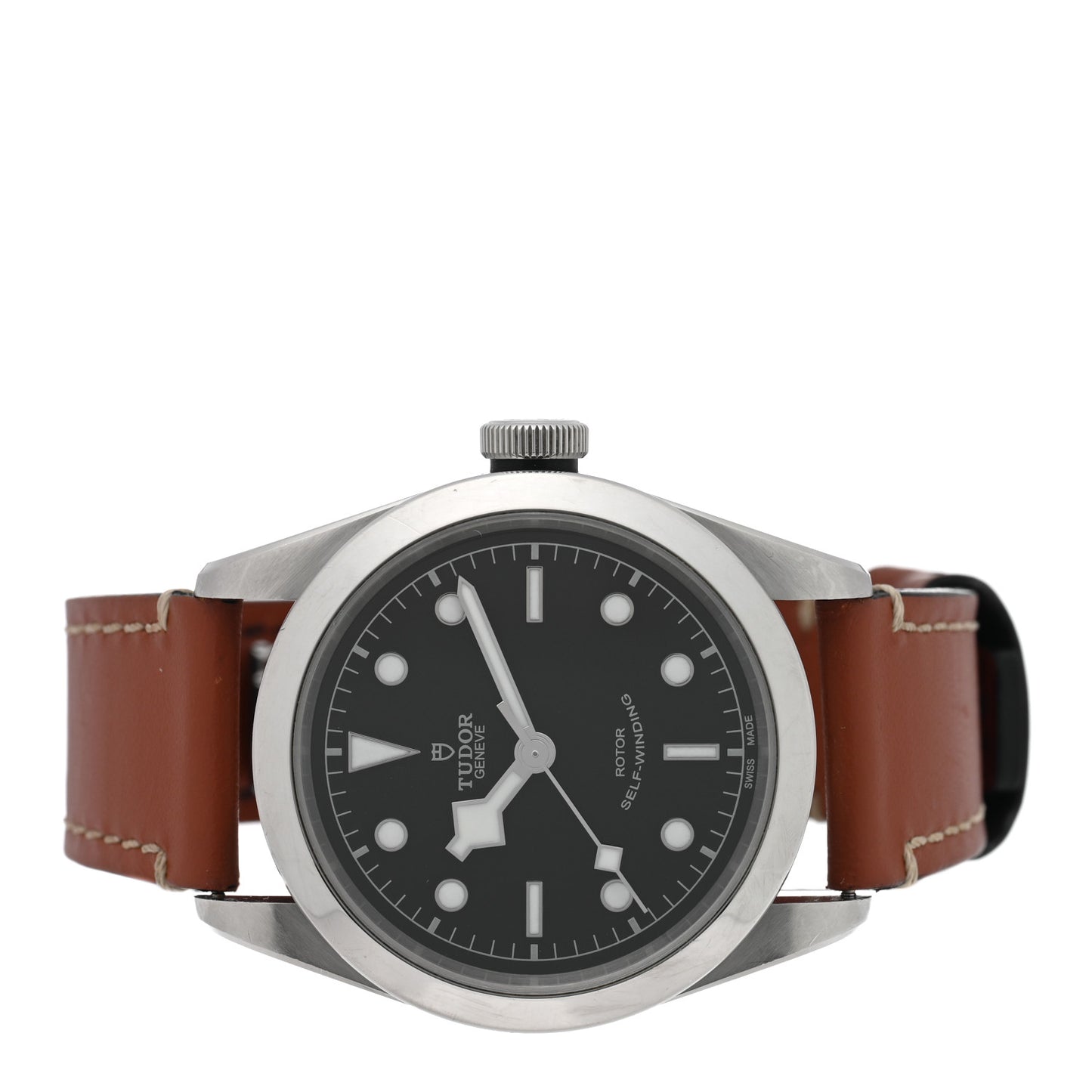 Stainless Steel Calfskin 41mm Black Bay Automatic Watch Black 79540