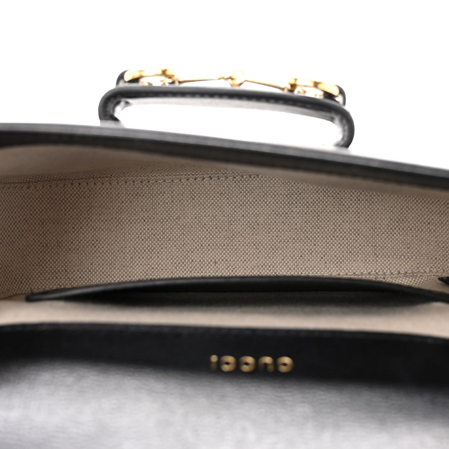 Azalea Calfskin Web Mini Horsebit 1955 Shoulder Bag Black
