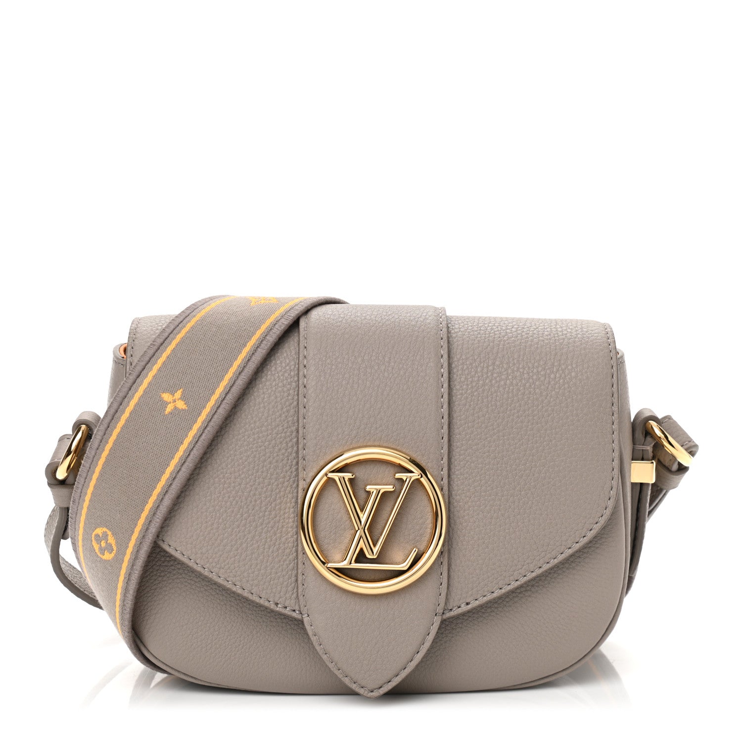 Louis Vuitton Grained Calfskin LV Pont 9 Soft PM Gris 1071615