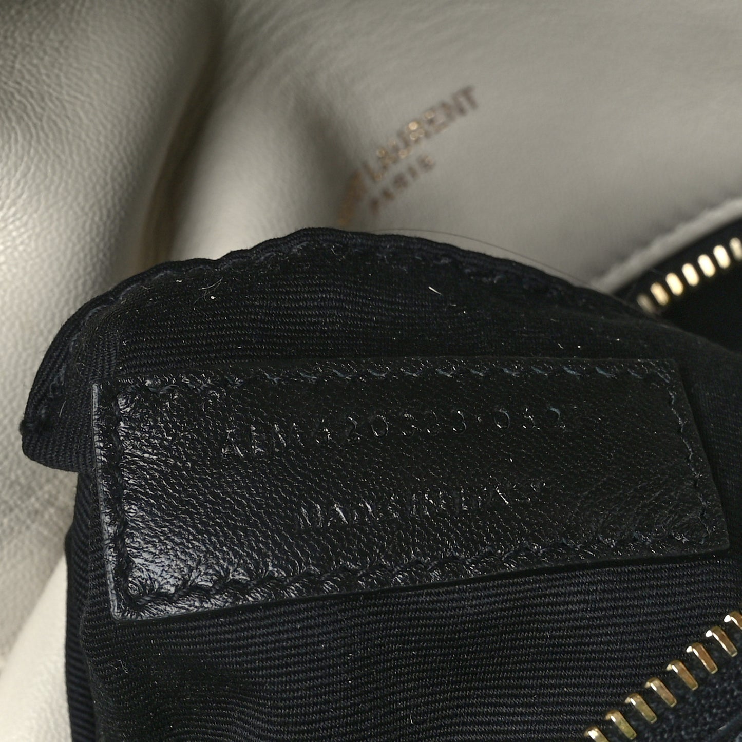 Lambskin Quilted Toy Loulou Puffer Monogram Chain Satchel Crema Soft