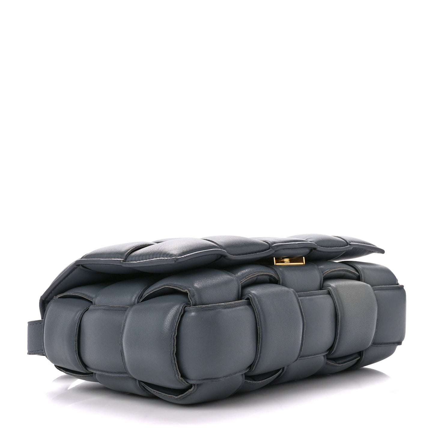 Nappa Maxi Intreccio Padded Cassette Crossbody Bag Thunder