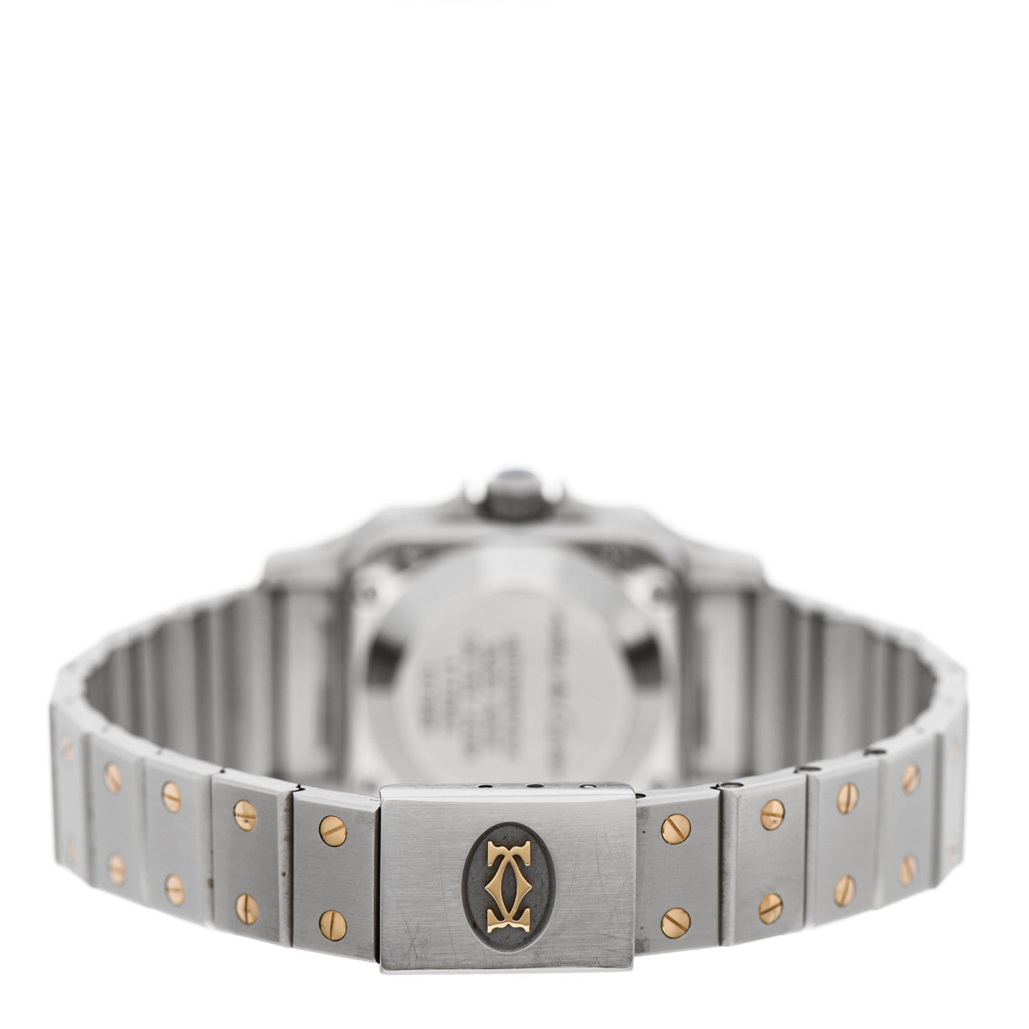 Stainless Steel 18K Yellow Gold 24mm Santos De Cartier Galbee Automatic Watch