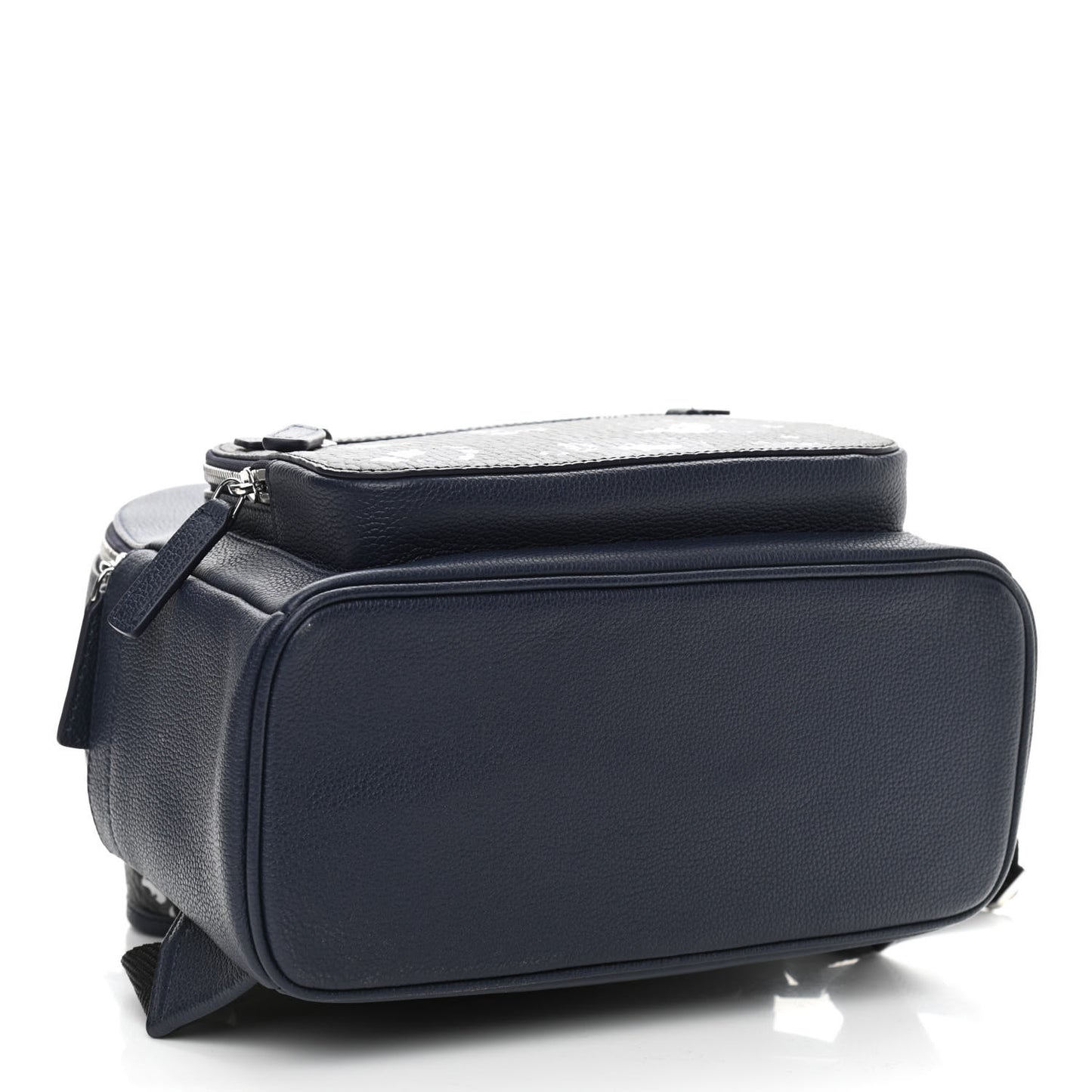 Calfskin Visetos Floral Leopard Klassik Small Stark Backpack Blue Black