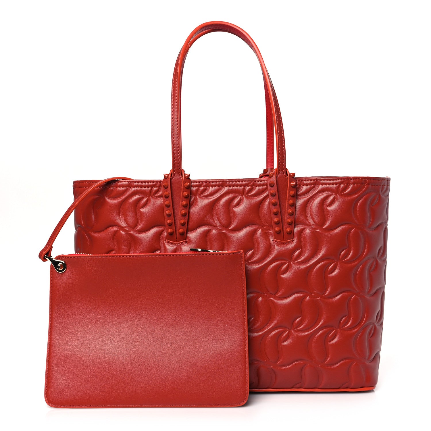 Christian Louboutin Nappa Embossed East West Cabata Tote Rouquine 1 of 10