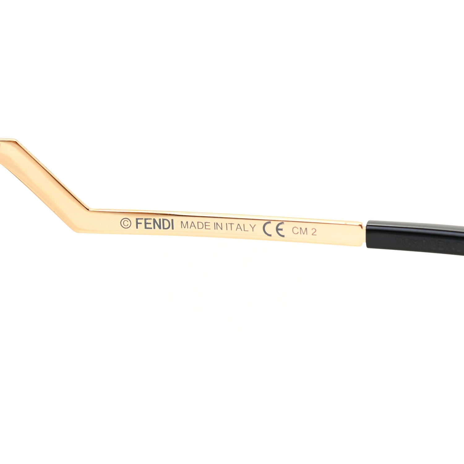 Fendi Metal Iridia Cat Eye Sunglasses FF 0041/S Gold 5 of 8