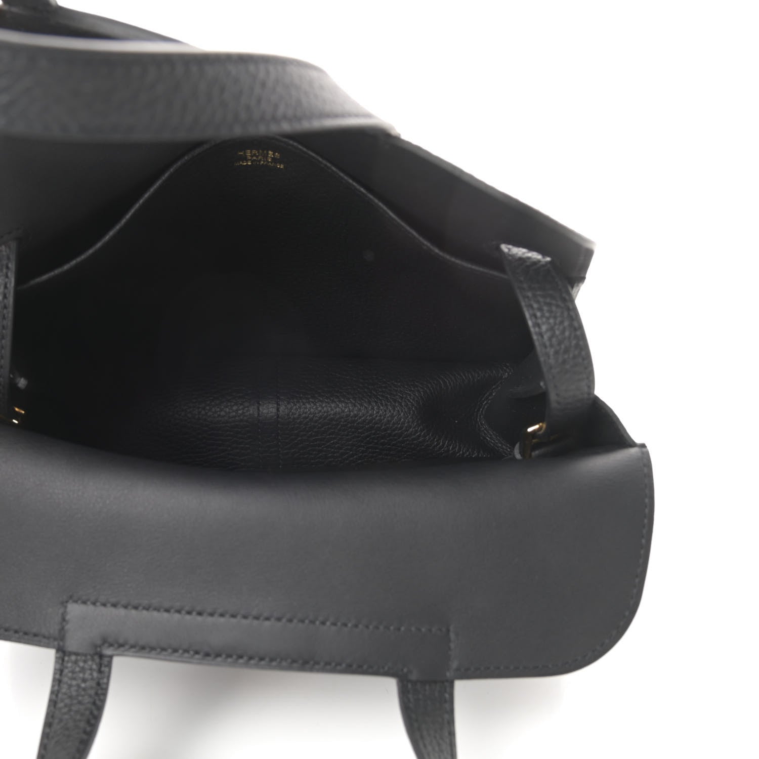 Hermes Taurillon Clemence Halzan 25 Black 7 of 13