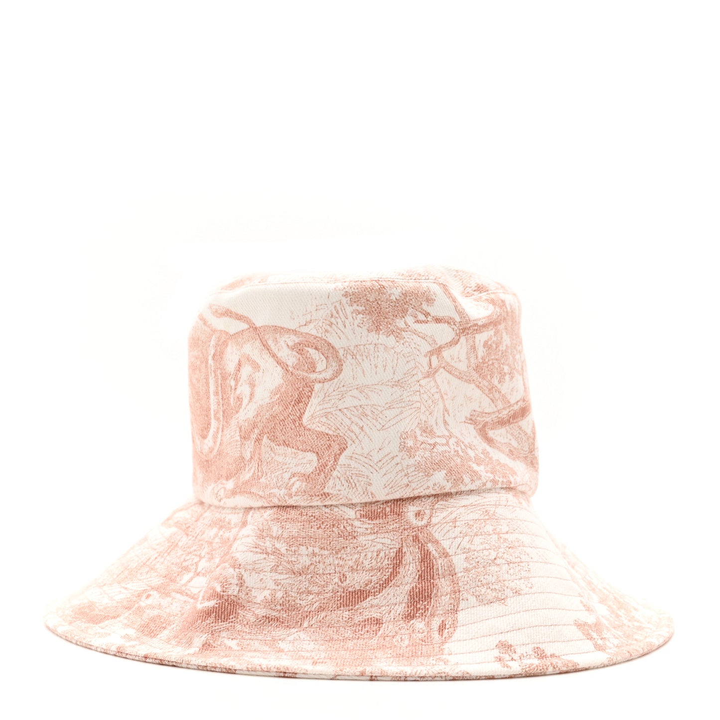Cotton Dioriviera Toile De Jouy Bob Brim Bucket Hat 57 Rose