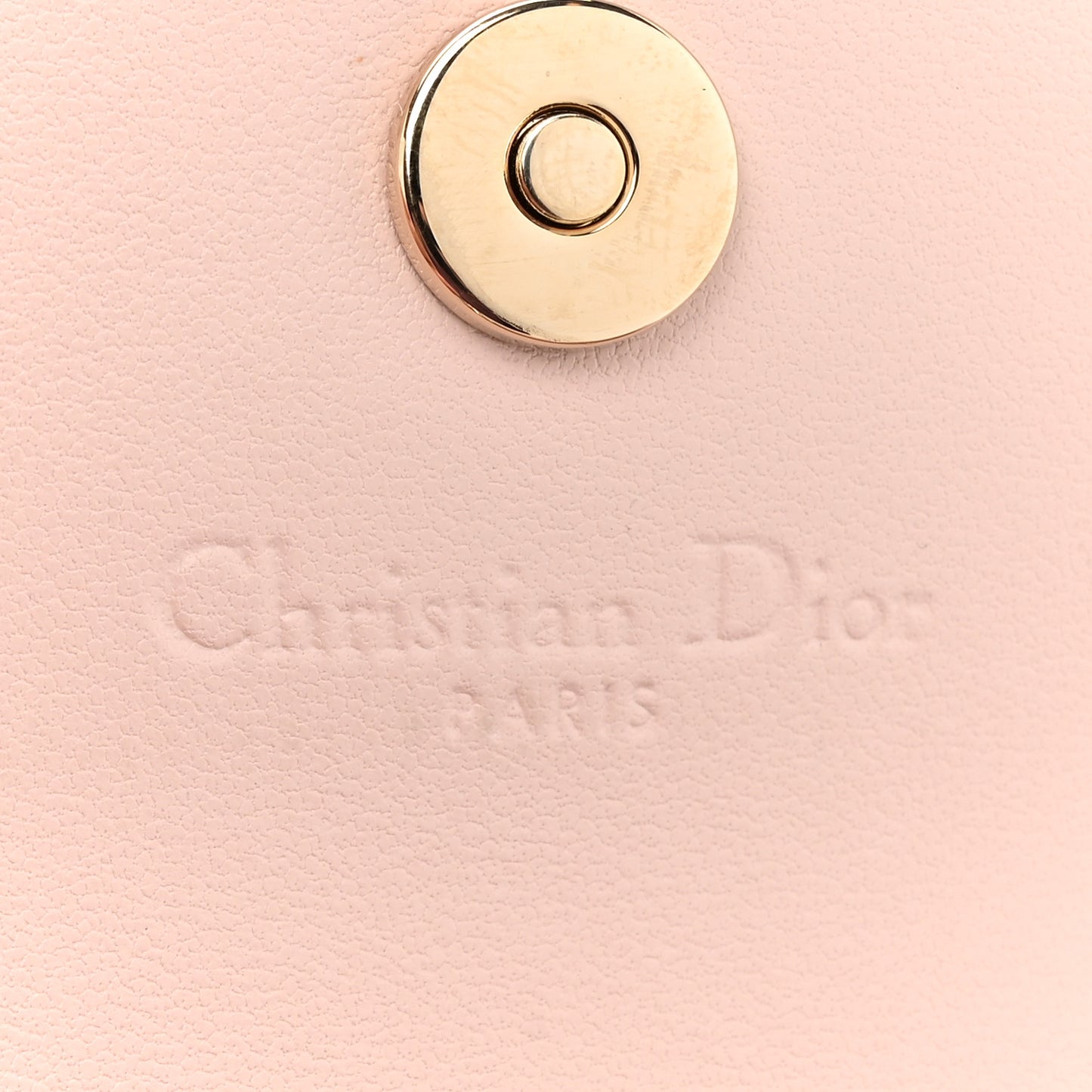 Lambskin Cannage Miss Dior Glycine Wallet Powder Pink