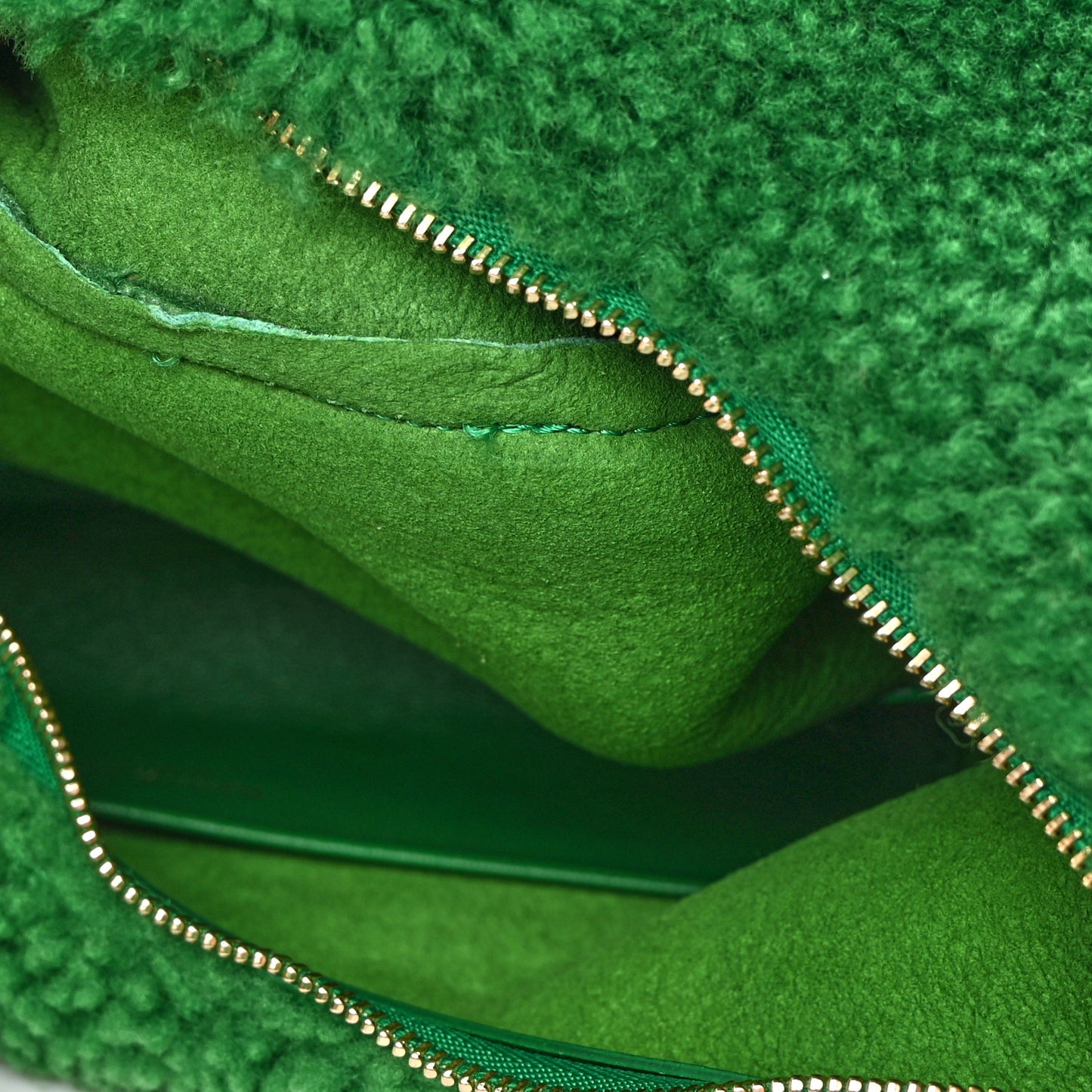 Shearling Shoulder Bag Emerald