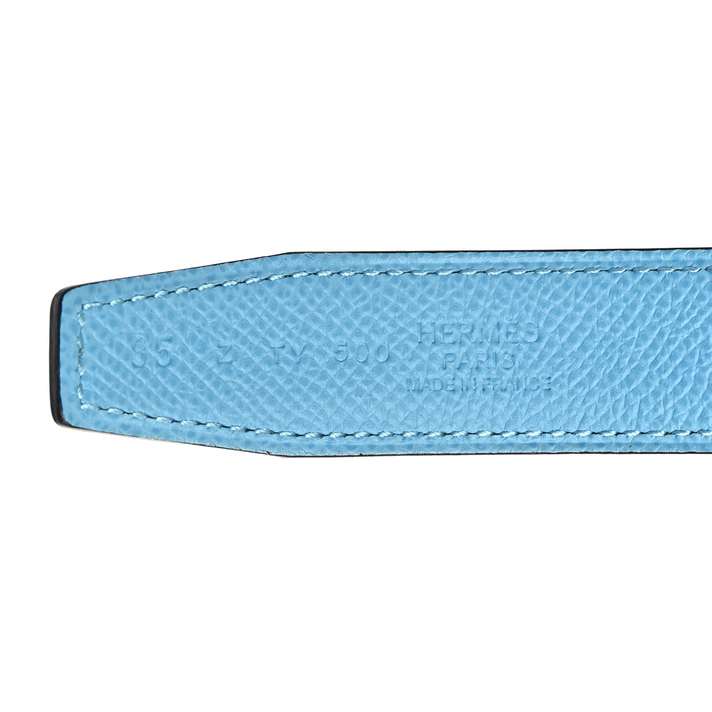 Epsom Swift 24mm Guilloche H Belt 85 34 Bleu Brume Celeste
