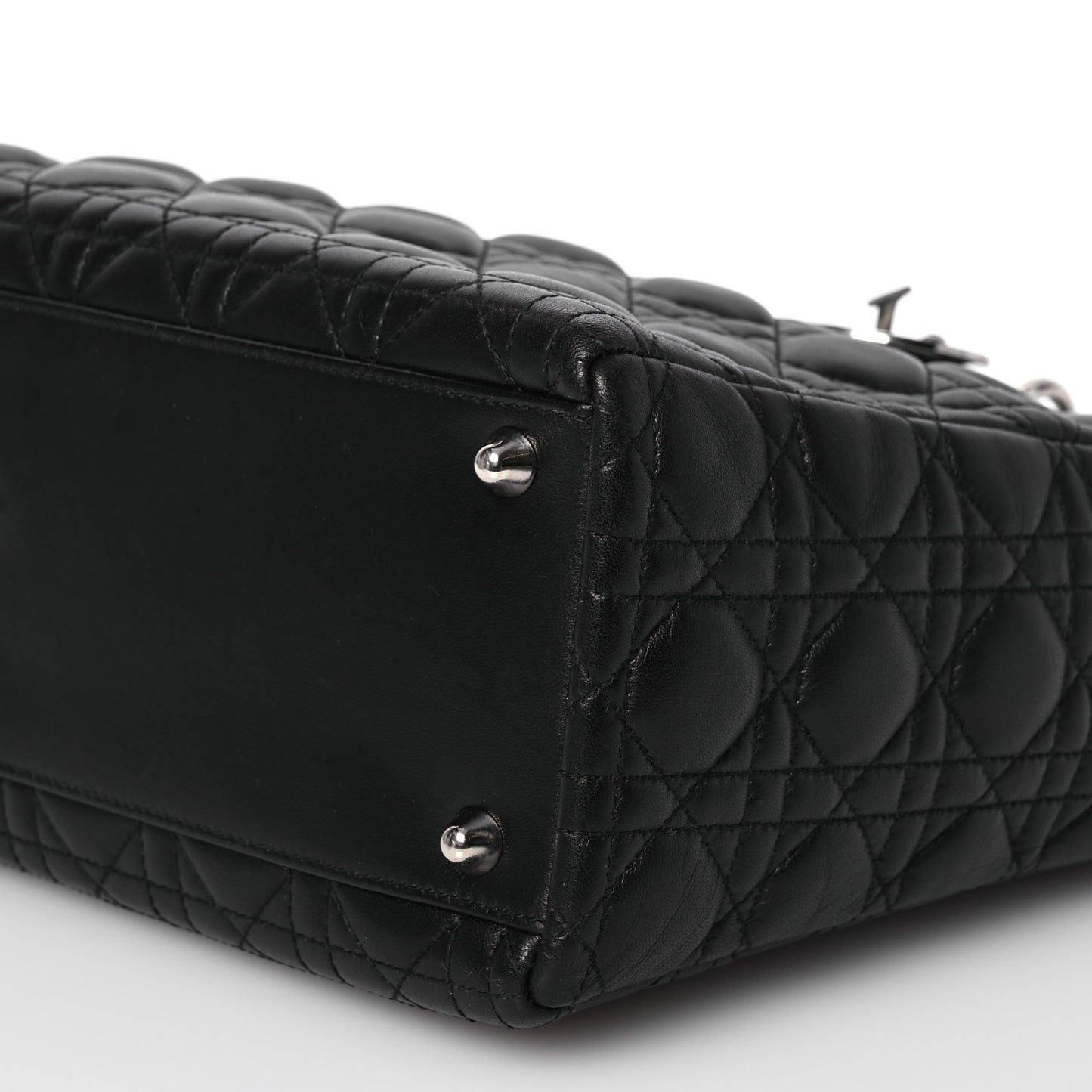 Lambskin Cannage Large Lady Dior Black