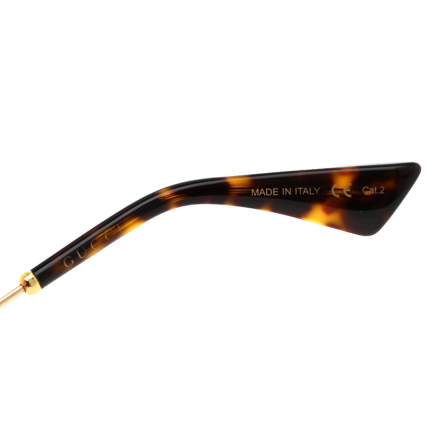 Metal Square Frame Sunglasses GG0817S Gold Grey
