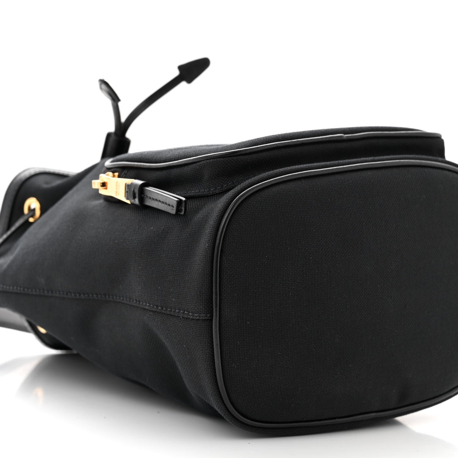 Prada Jacquard Logo Mini Bucket Crossbody Bag Black 10 of 13