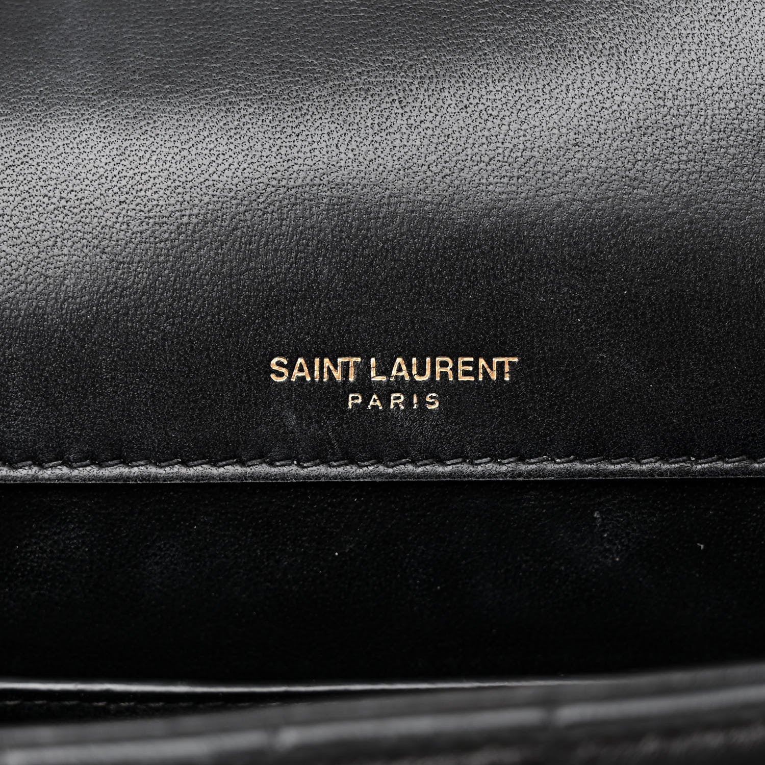 Saint Laurent Lambskin Matelasse Monogram Vicky Chain Wallet Black 6 of 15