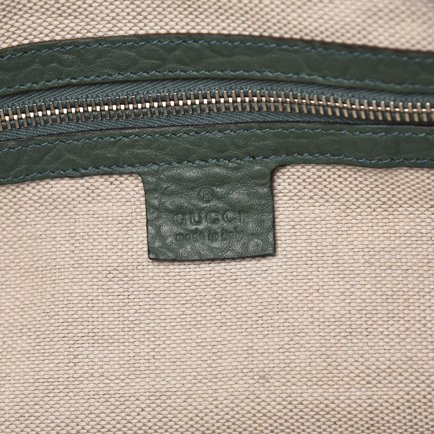 Pebbled Calfskin Large Mens Messenger Green