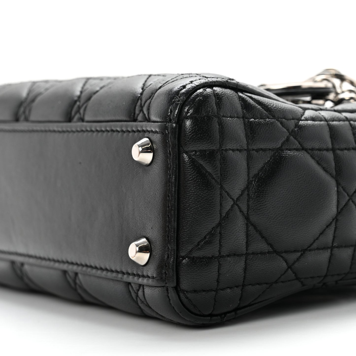 Lambskin Cannage Mini Lady Dior Black