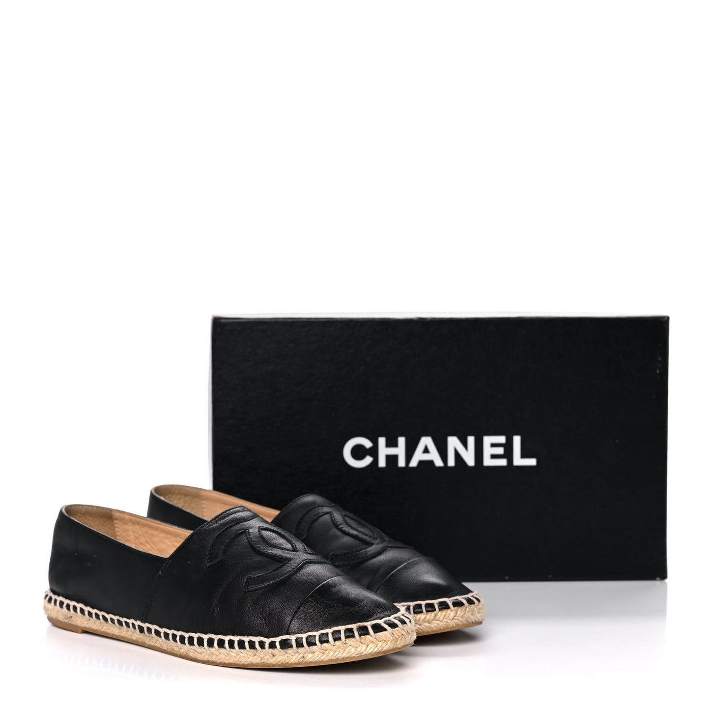 Lambskin CC Espadrilles 37 Black