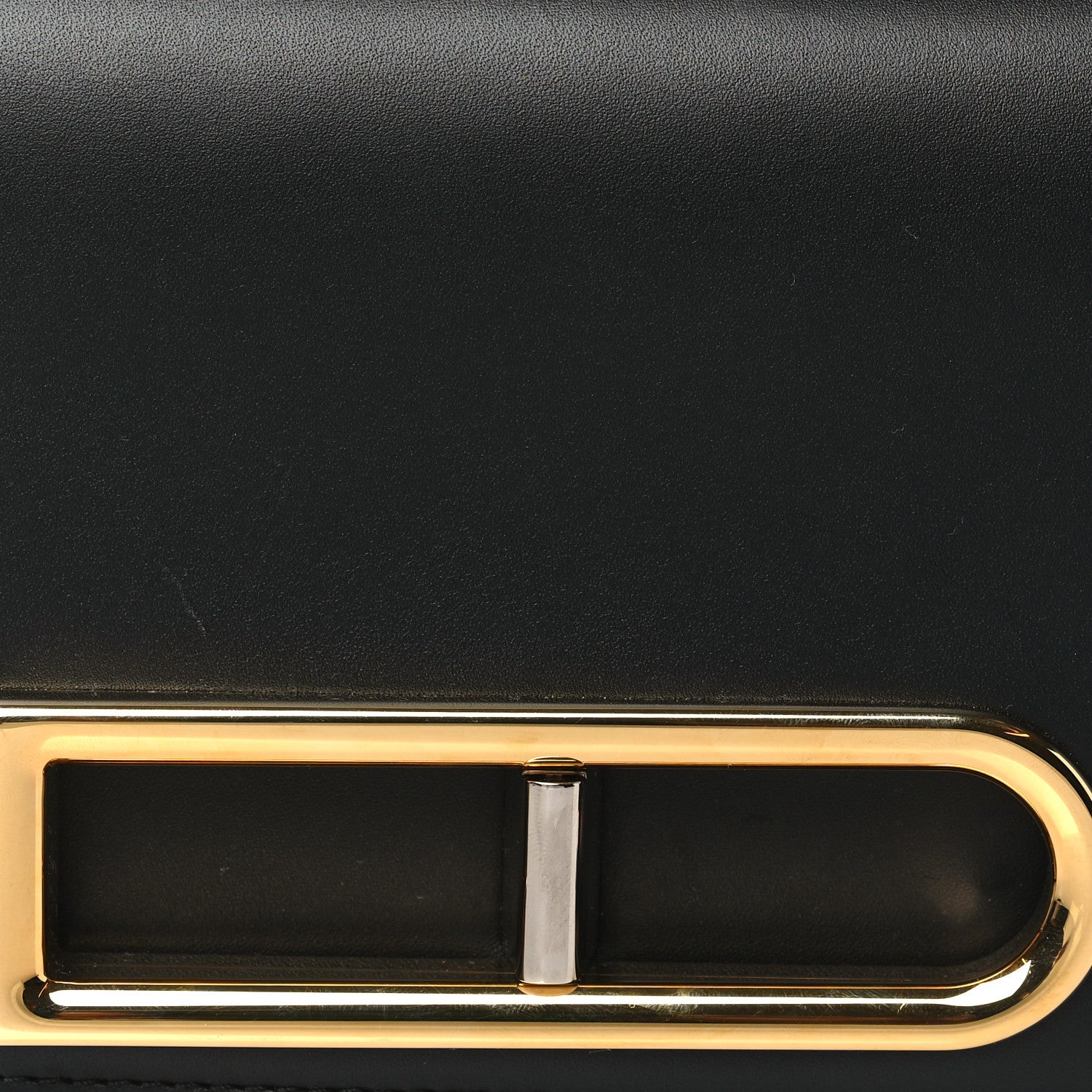 Delvaux Olen Calfskin Lingot Clutch Bag Black 8 of 10