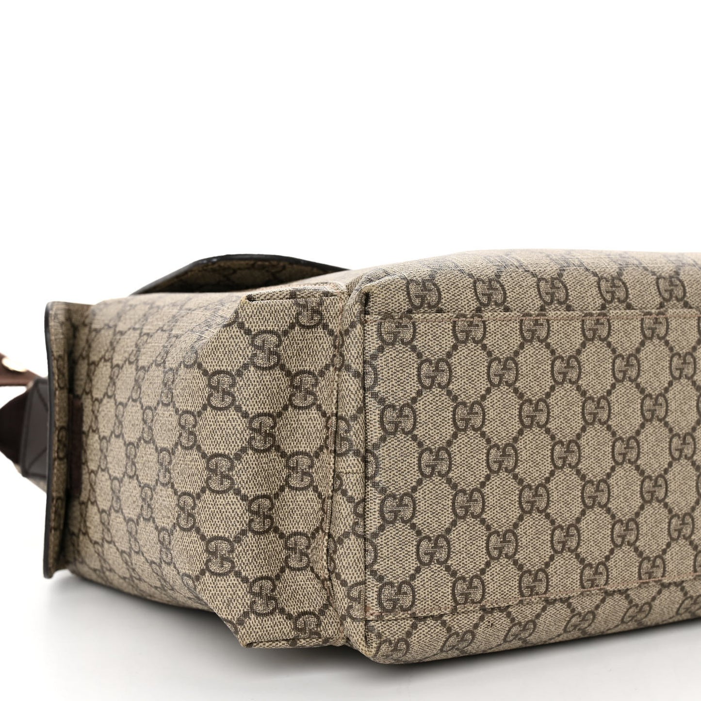 GG Plus Monogram Messenger Diaper Bag Dark Brown