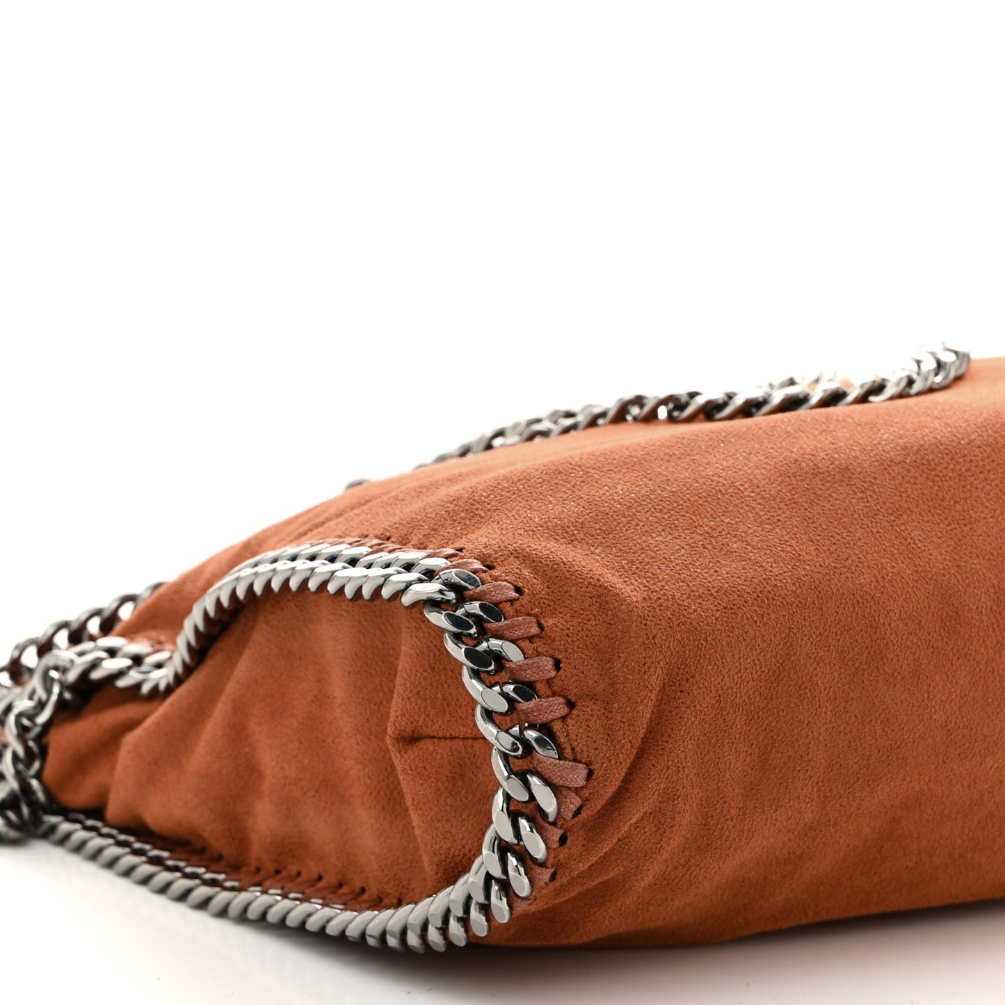 Shaggy Deer Falabella Fold Over Tote Brandy