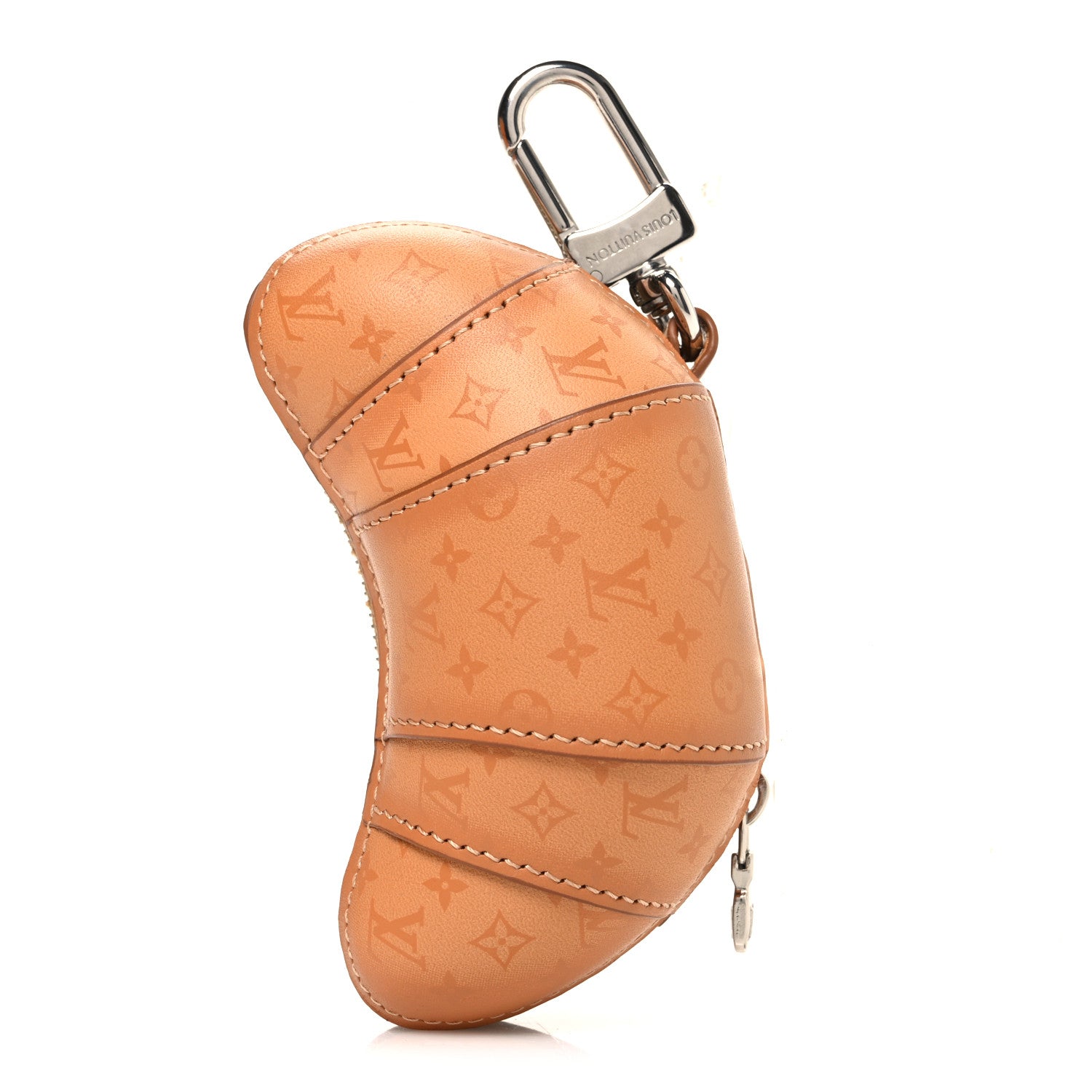 Louis Vuitton Calfskin Monogram LV Croissant Bag Charm Brown