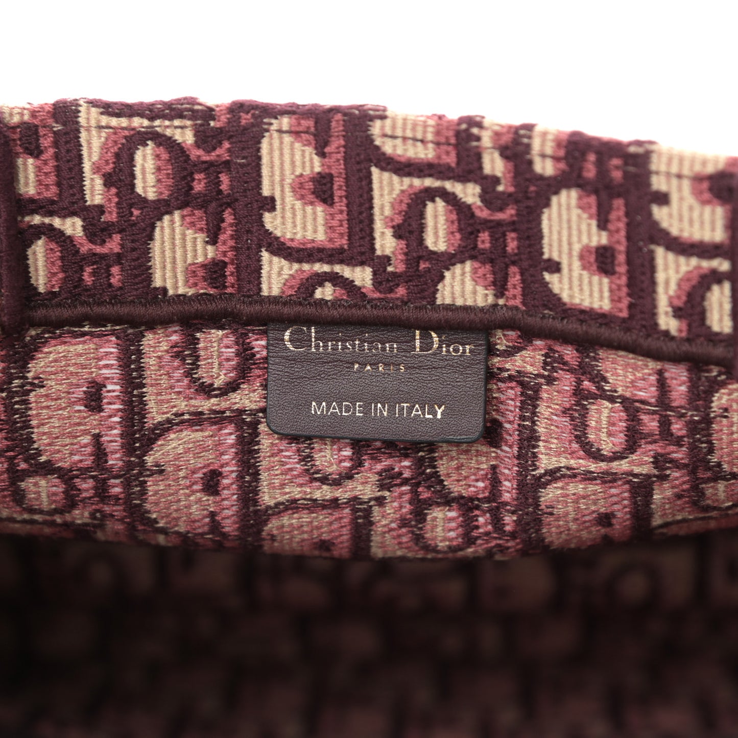 Oblique Medium Book Tote Burgundy Multicolor