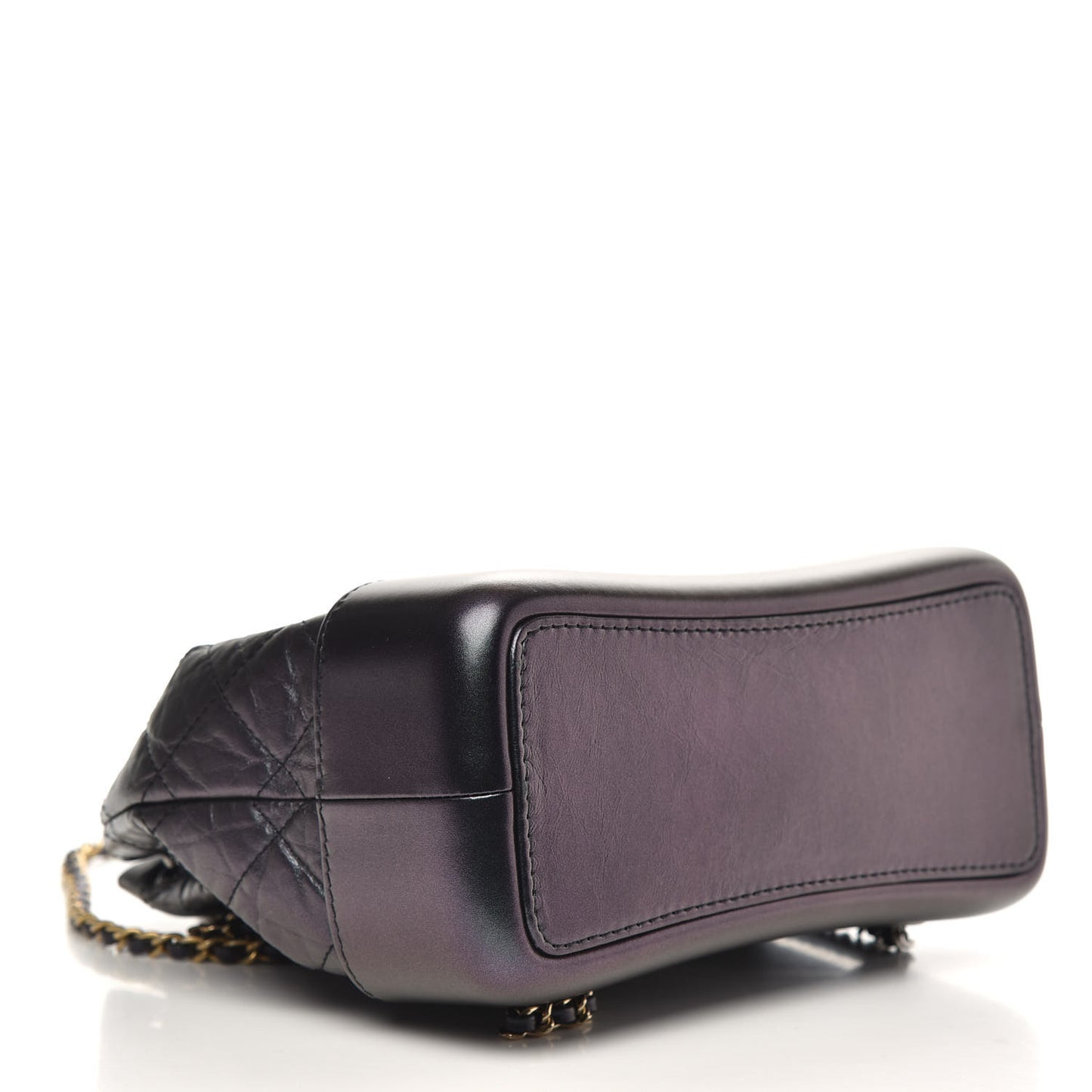 Aged Calfskin Quilted Small Gabrielle Backpack Black