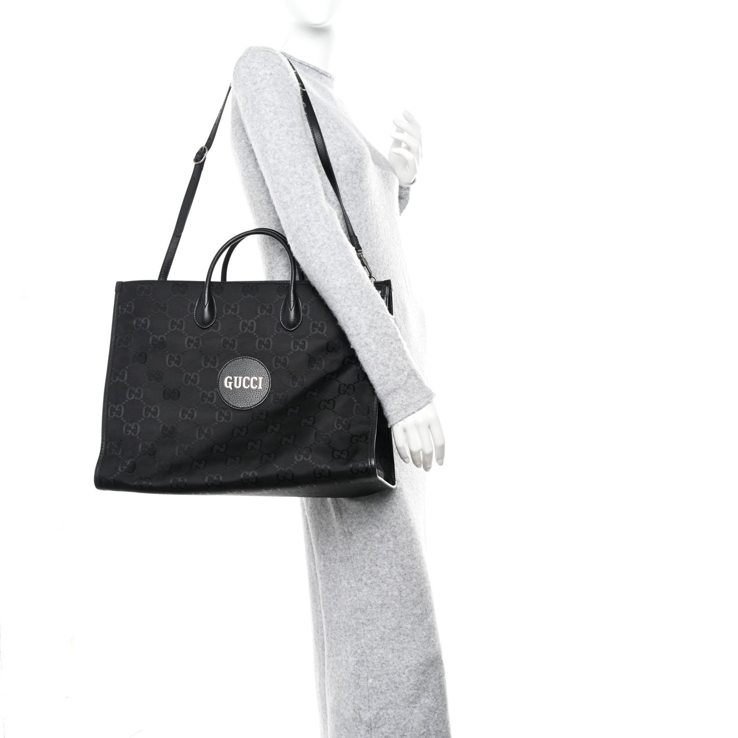Econyl Nylon Monogram Large Off The Grid Tote Bag Black