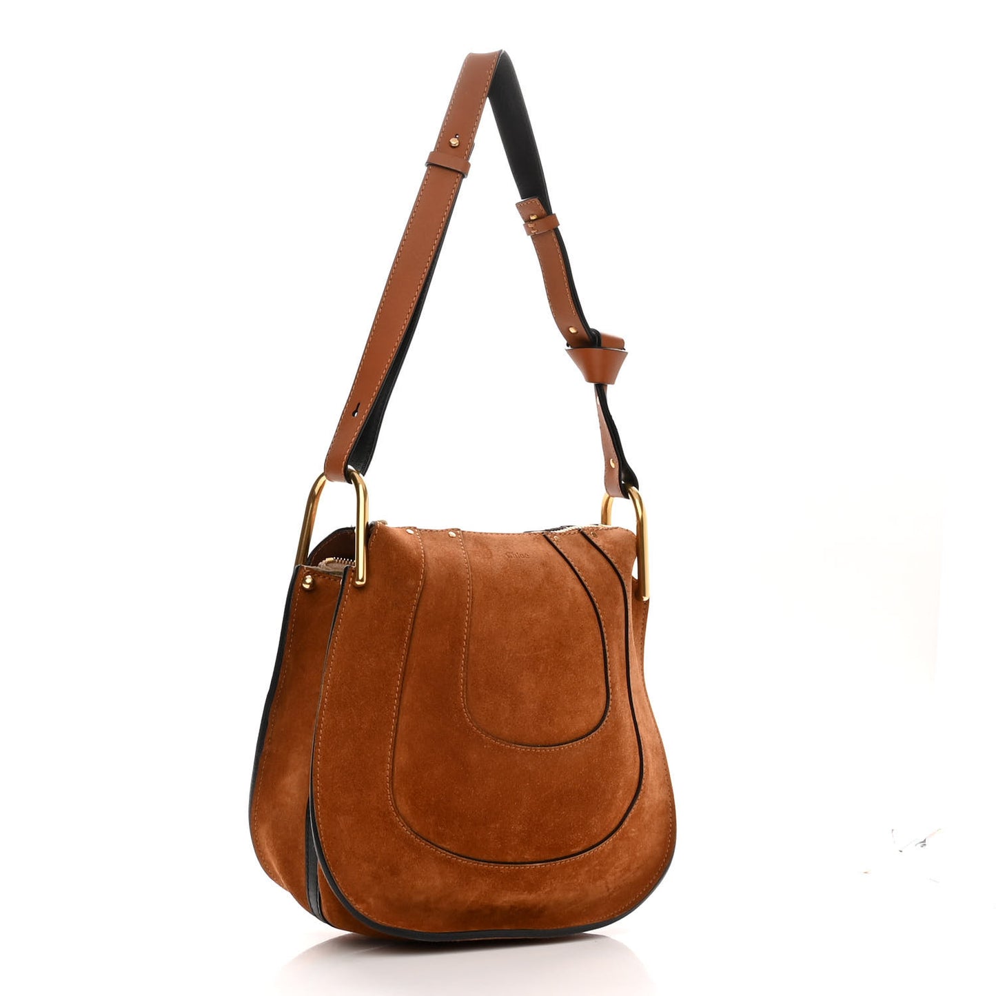 Suede Small Hayley Hobo Caramel