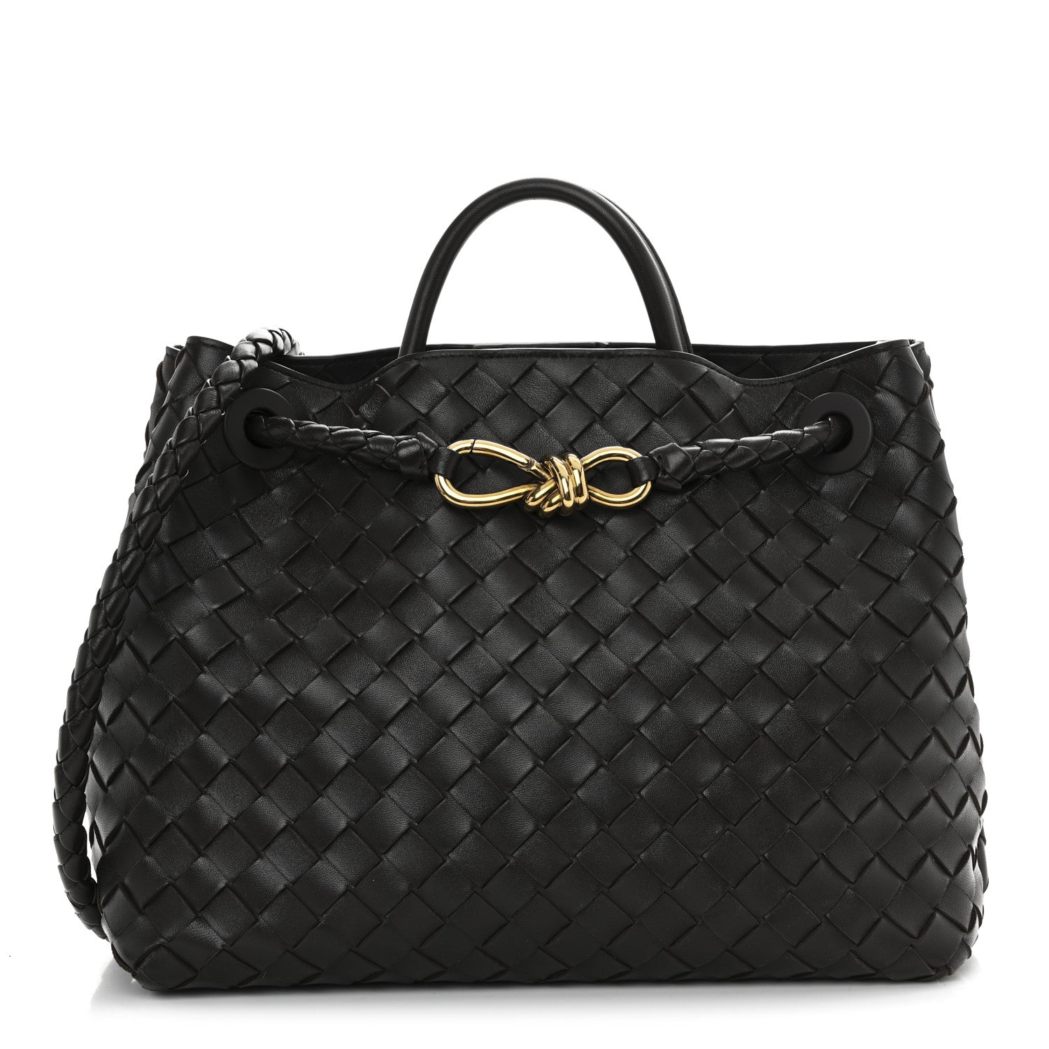 Bottega Veneta Nappa Intrecciato Medium Andiamo Shoulder Bag