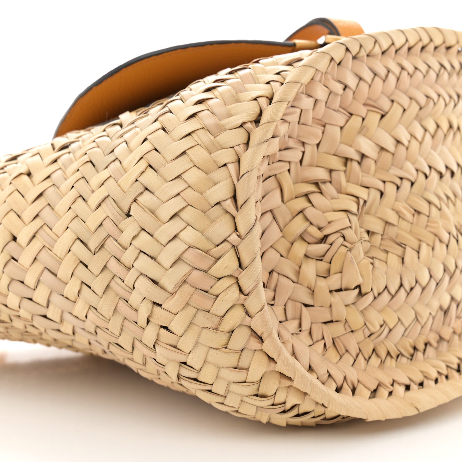 Chloe Raffia Small Grain Calfskin Medium Marcie Basket Yellow 9 of 13